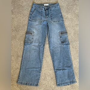 Size 5 wide leg cargo jeans